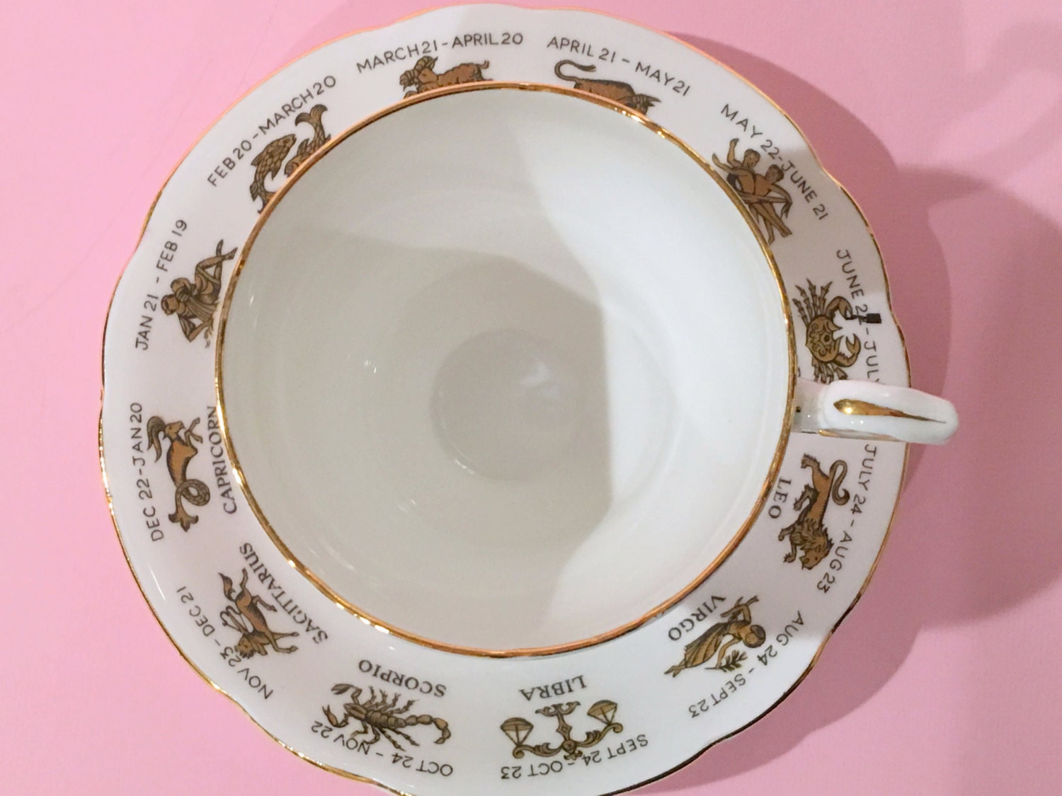 Taurus Zodiac Cup Regal Tea Cup and Saucer Tea Set