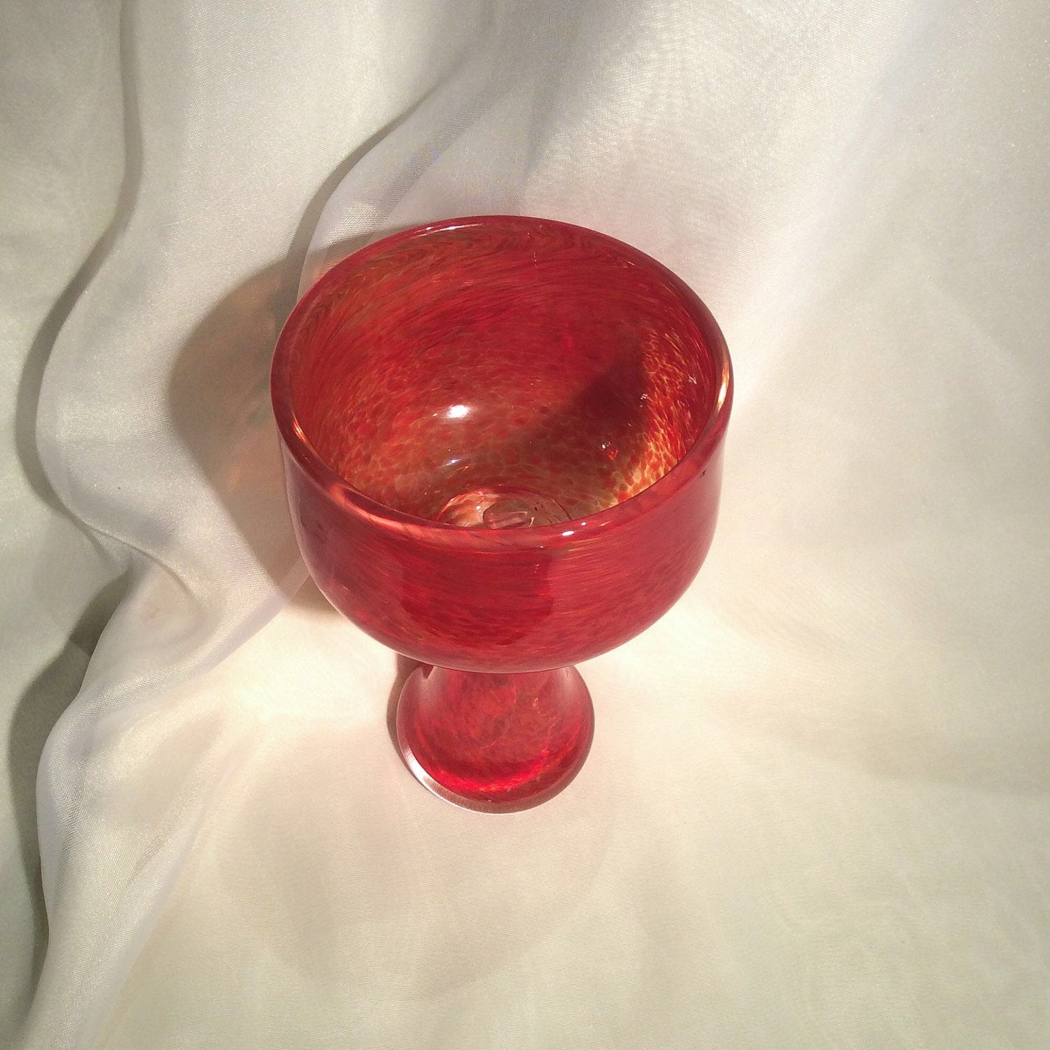 Hand Blown Glass Goblet / Chalice. One of a Kind by MoltenColor