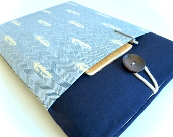 Laptop Sleeve 15.6 inch Laptop Case 13.3" Computer Bag Laptop Bag Carrying Case - Herringbone Feathers