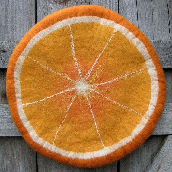 orange fruit cushion