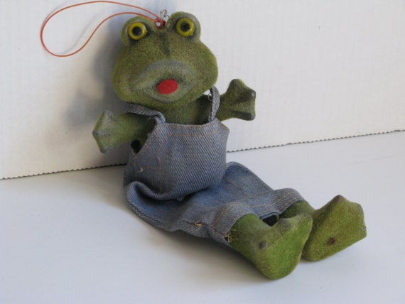 frog in overalls plush