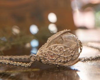 Real Dandelion Wish Necklace, wish necklace, dandelion necklace, dandelion seed necklace, best friend necklace, make a wish Necklace