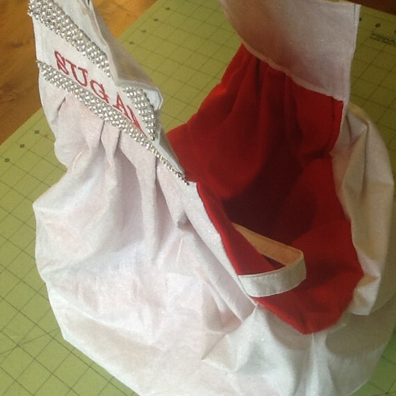 Embroidered Doggie Sling Teacup size dog carrier