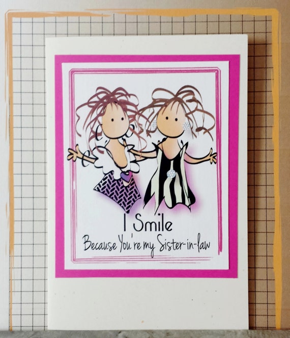 Funny Birthday Card for In Law Snarky Card for Sister in Law