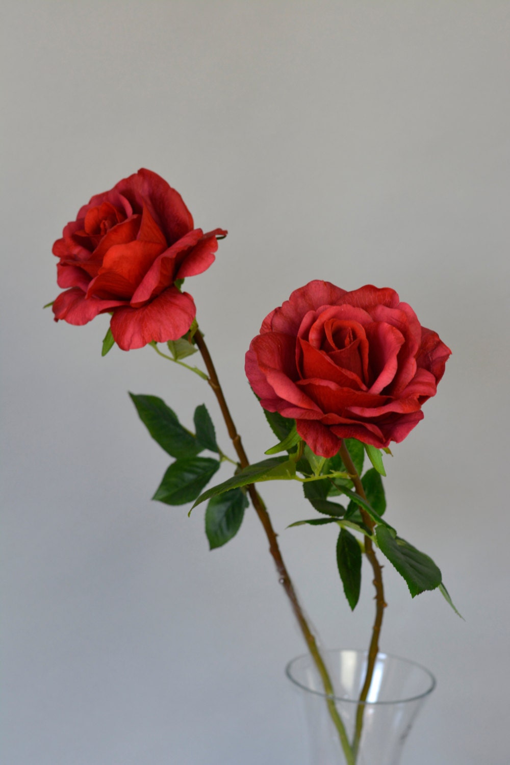 Botanical Copy Of Rose Real Look Rose Real Touch Red Rose