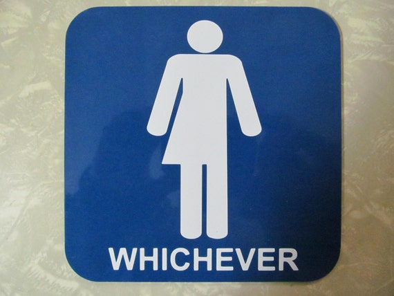 Funny Unisex Bathroom Restroom Sign Self Adhesive By Convertthis