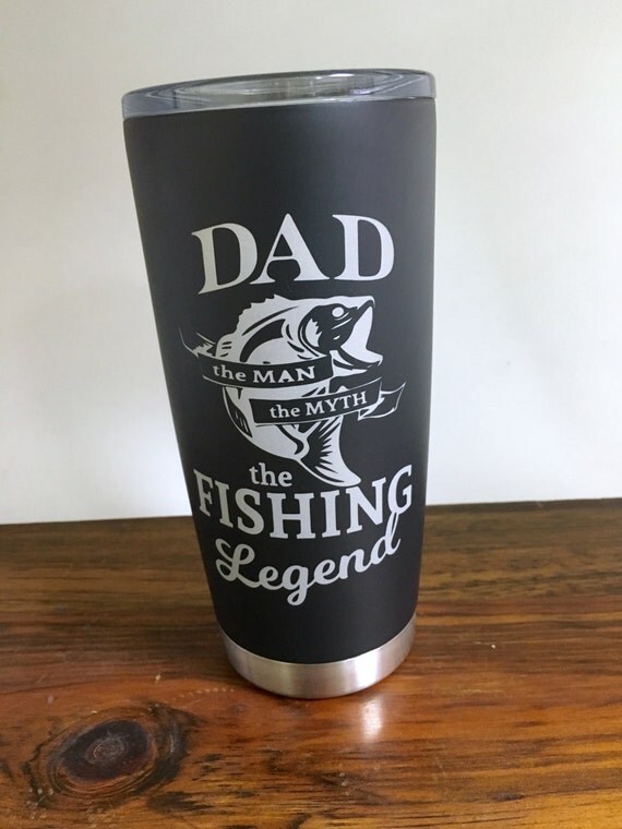 Fishing Gift for Dad Fishing Mug Insulated by WholeLotOfCraft