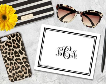 Monogrammed Note Cards - Monogrammed - Note Cards - Personalized Stationery, Notecards, Custom Note Cards, Thank You Notes - Monogram