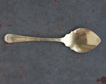 Antique Sugar Spoon - Silver Plated - Dips Condiments - Boho Home Decor