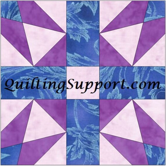 New Star 10 Inch Block Paper Foundation Quilting Block Pattern