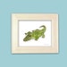 Alligator art print alligator nursery alligator watercolor