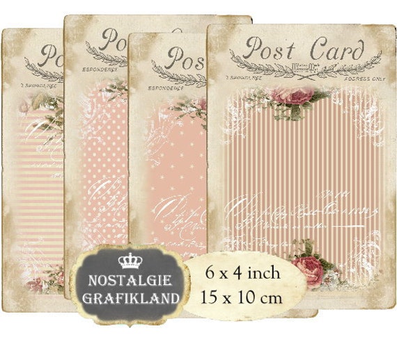 shabby chic postcards pastel background 6 x 4 inch instant shabby chic postcards pastel background 6 x 4 inch instant