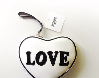 MOSCHINO bag BLACK coin purse