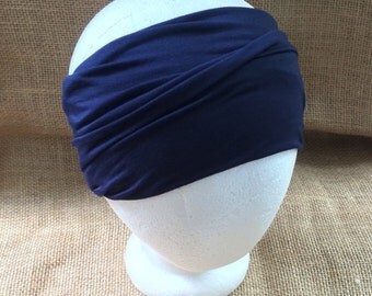 Headband Non Slip Navy Bamboo Yoga Headband Fitness Headband Short Hair Headgear
