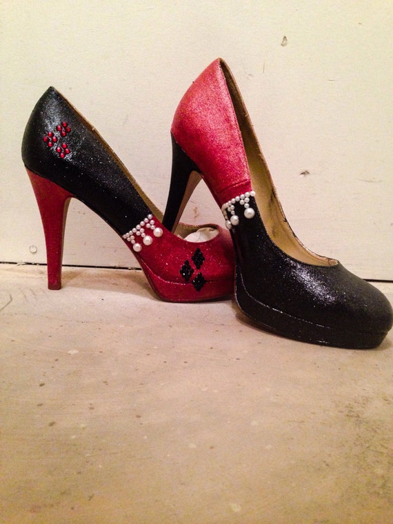 harley quinn high heel shoes
