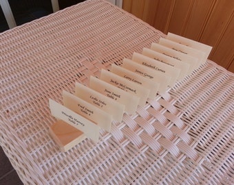 Wedding escort/place card holder angled right unfinished