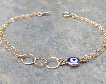 Evil eye bracelet Gold evil eye Gold evil eye bracelet Blue evil eye, Protection bracelet, Eye bracelet,Evil eye eternity bracelet