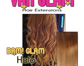 Custom Natural Ombre, Halo Hair Extensions, 24", 100% Cuticle Remy