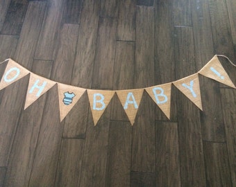 Oh Baby Burlap Banner, Oh Baby Banner, Oh Baby Sign, Baby Shower Sign, Baby Burlap banner, Baby Shower, Baby Photos, Baby Announcement Prop