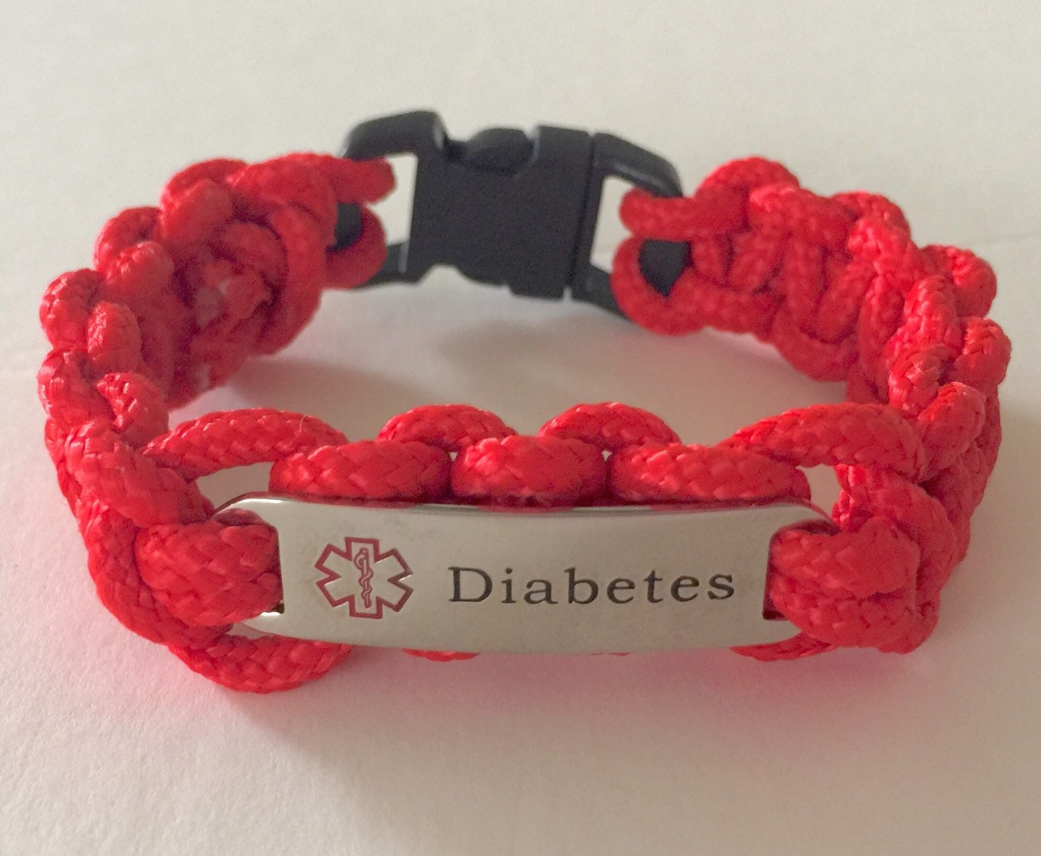 Paracord Diabetes Medical Alert Bracelet