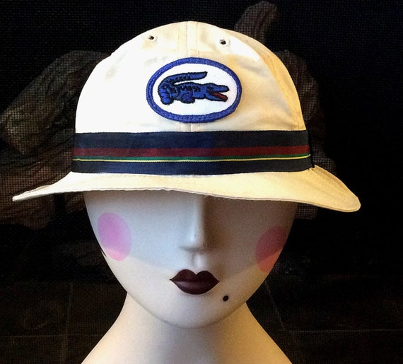 Vintage Antique Estate Izod Lacoste Bucket Hat Golf Fishing