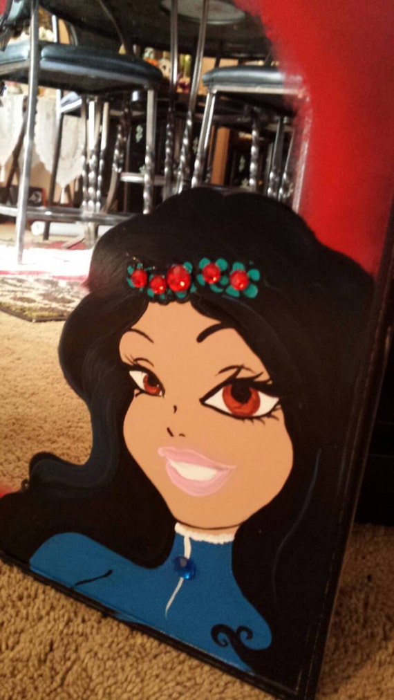 Descendants Evie or Mal wall mirror Hand by TheMuseCreations