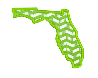 Florida State Applique Machine Embroidery Design Pattern, digital instant download file.