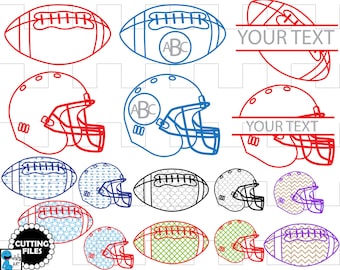 American Football - Cutting files SVG, DXF,EPS, Vinyl cut, Design files, Instant Download, Personal and Commercial use (00016c)
