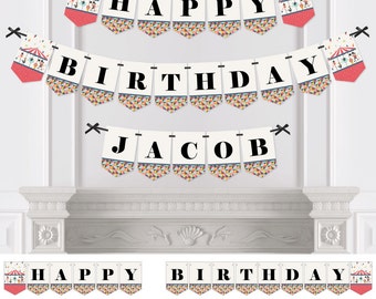 Circus / Carnival - Cirque du Bebe Bunting Banner - Vintage Circus Banner - Personalized Baby Shower or Birthday Party Decorations