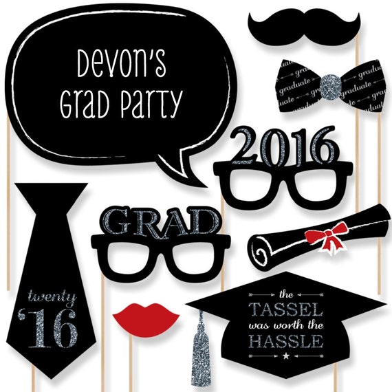 Download 20 Silver Graduation Photo Booth Props 2016 by BigDotOfHappiness