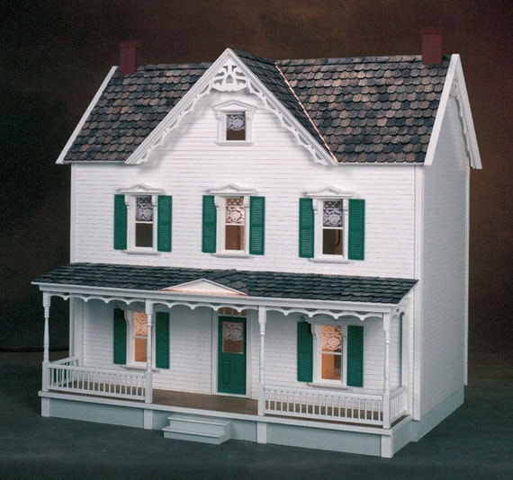 unpainted dollhouse