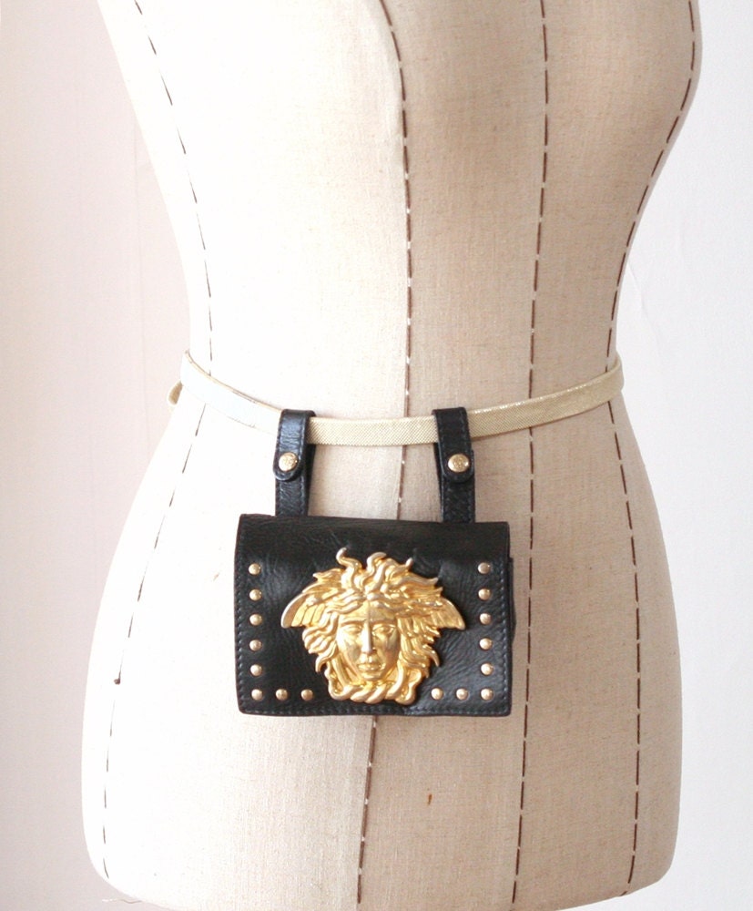 Gianni Versace gold Medusa Waist Bag belt bag vintage