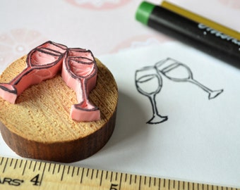 Wedding ring rubber stamp