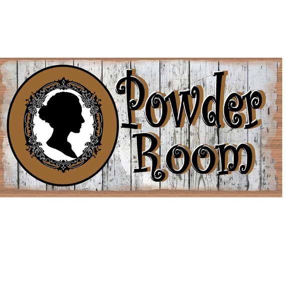 Powder Room Wood Signs Powder Room Plaque GS 2508