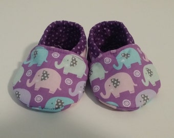 Imported Stuff Socks Shoes For Baby Girl In Elephant Design Purple Color main image 0