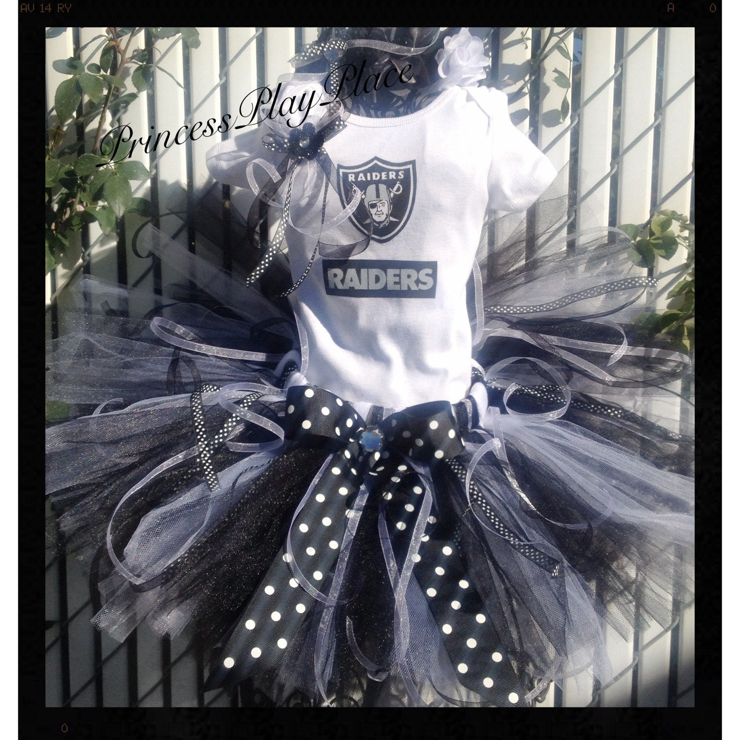 Oakland Raiders inspired Tutu Cheerleader Girls Football
