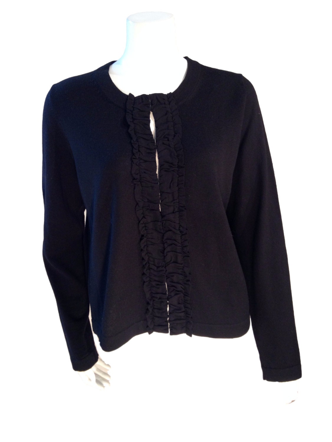 Banana Republic Merino Wool Sweater With Ruffle Center Size