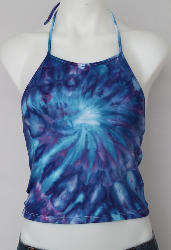 tie dye halter crop top