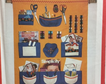 Simplicity 121 Wall Organizer,Sewing Pattern, Wall Organizer,Pocket Organizer,Sewing Room,Travel organizer, Shower Organizer