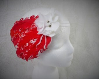 Red Feather Headband, Baby Girl Feather Headband, Feather Headband, Baby Headband, Little Girl Headband, Purple Feather, Newborn Headband