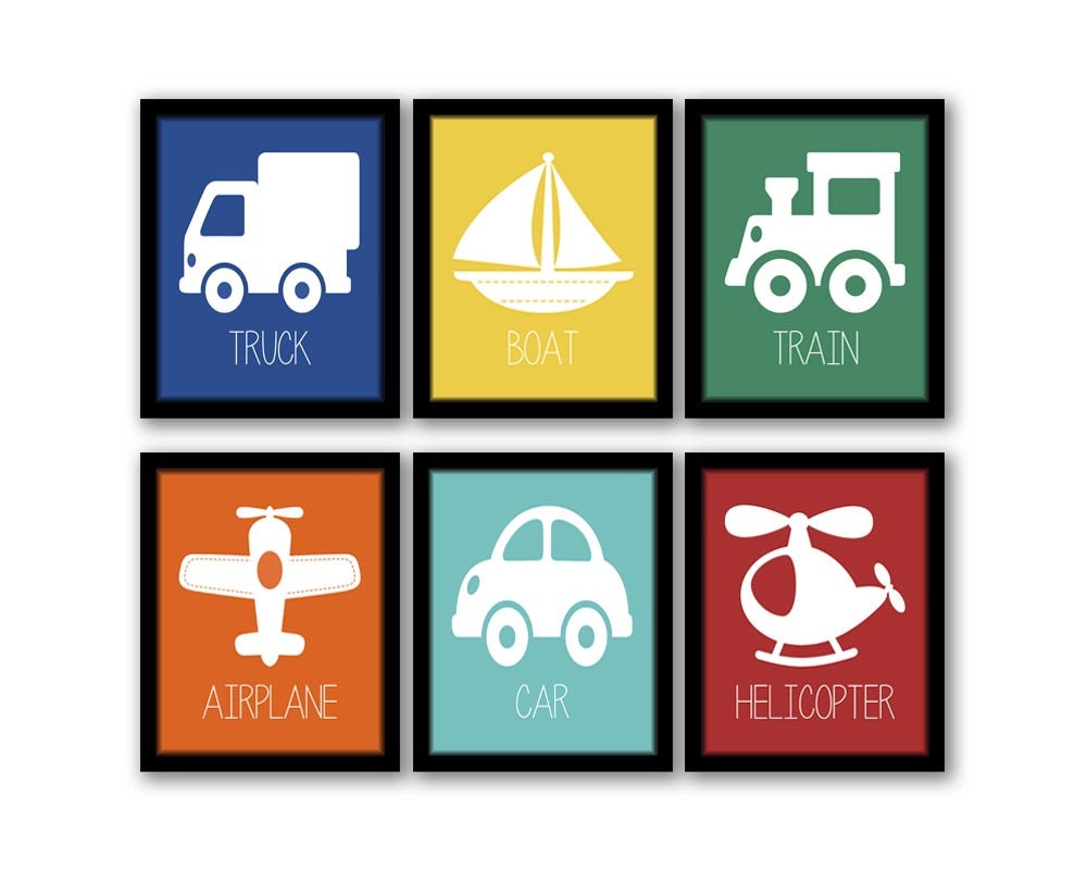 Transportation Art Transportation Decor Boys Room Wall Art