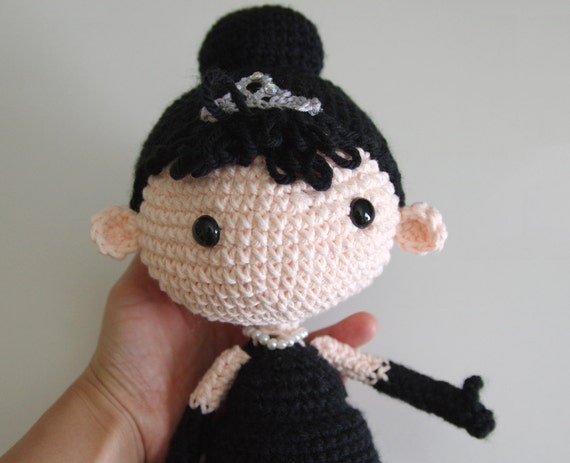 Items similar to Holly Golightly Crochet Doll - Breakfast at Tiffanys - ...