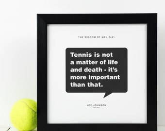 Personalised Tennis Print; Personalised Tennis Gift; Tennis Poster; Gift For Husband; Gift For Boyfriend; PAP103