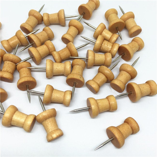 100pcs Wood Thumb Tacks Pushpins Push Pins For Scrapbooking Embellishments Crafts From 2503