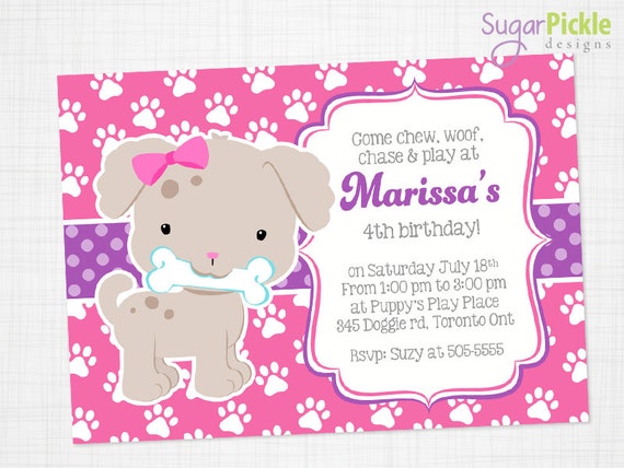 Puppy Birthday Invitations 9