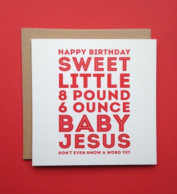 Items similar to Happy Birthday 8 Pound 6 Ounce Baby Jesus - Christmas