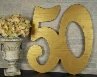 50th Anniversary Guest Book Alternative Wedding Anniversary Gift For Parents 50th Birthday Party Decorations Large Wooden Numbers Sign