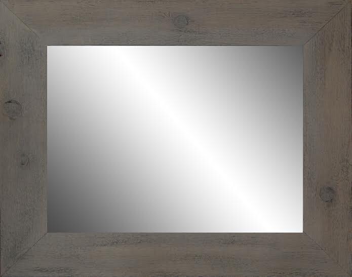 30x36 Weathered Gray Mirror