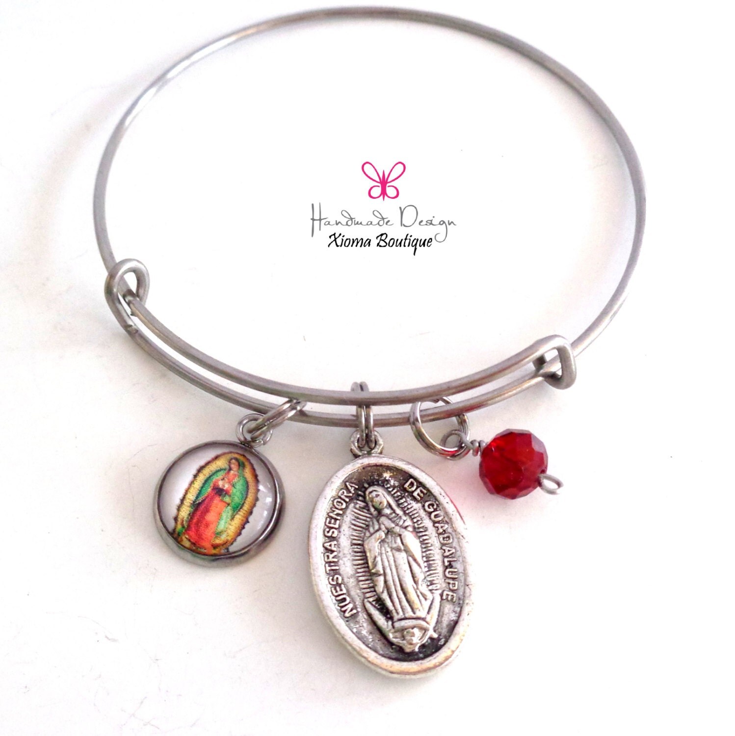 Our Lady of Guadalupe Bangle Bracelet/ Religious by XiomaBoutique