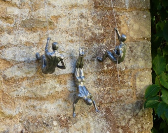 Large Climbing Men Wall Art Figurine Sculptures